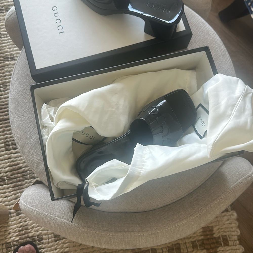 Gucci Glossy Black Slides